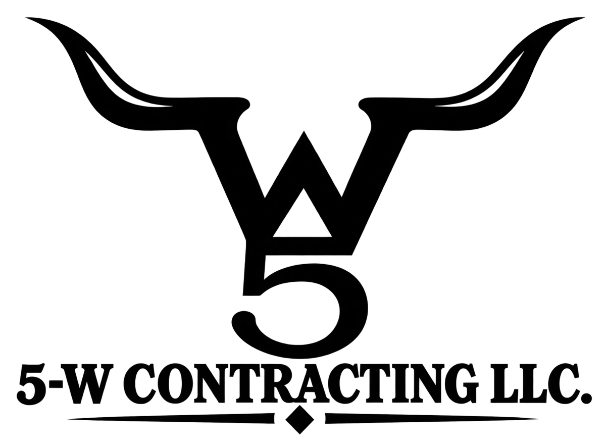 5-W Contracting LLC cattle-brand logo